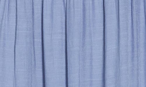 Bobeau Ruffle Edge Maxi Skirt In Blue