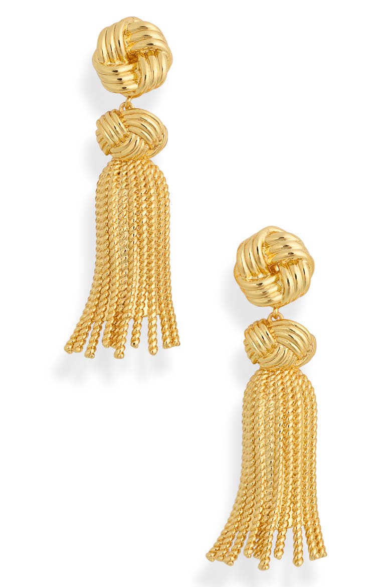 Apres Knot Tassel Earrings, Main, color, GOLD