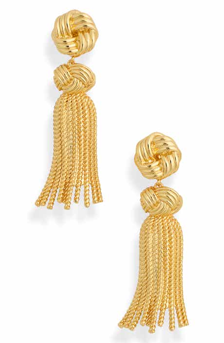 FRASIER STERLING Apres Knot Tassel Earrings