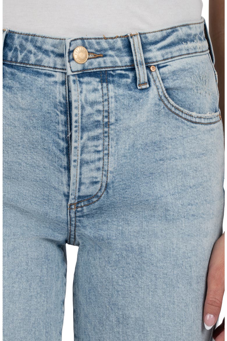 Fay Raw Hem High Waist Ankle Straight Leg Jeans, Alternate, color, UNITE