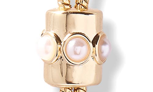 Brook & York Brook And York Gail Bolo Faux Pearl Necklace In Gold