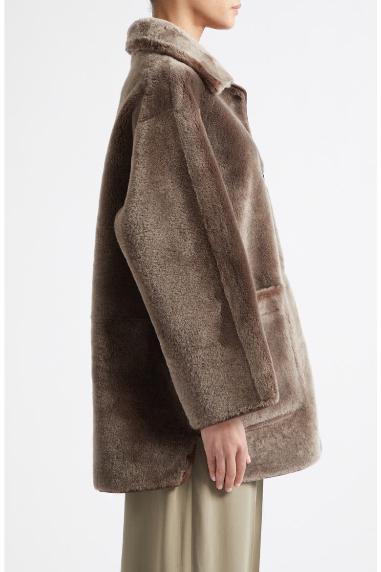 Nicola Genuine Shearling Jacket, Alternate, color, WOOD