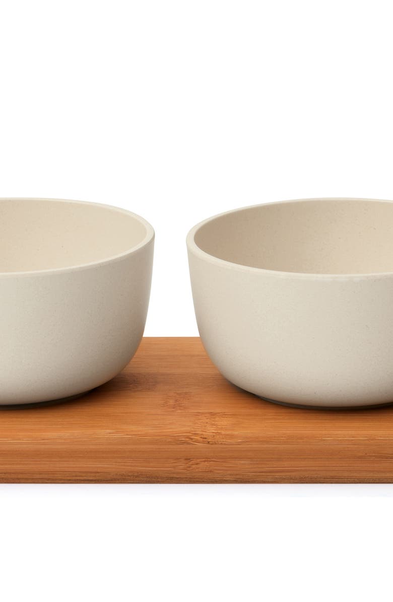 BergHOFF Leo 4-Piece Bowl & Bamboo Tray Set, Alternate, color, 