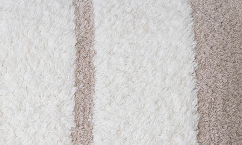 Barefoot Dreams Cozychic Border Stripe Throw In Sahara/cream