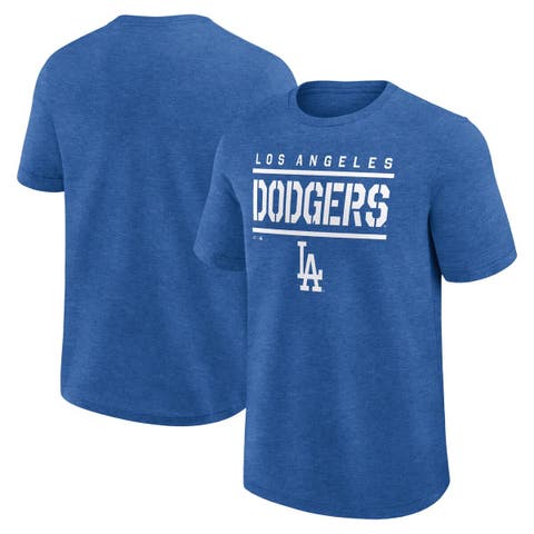Men's Fanatics Heather Royal Los Angeles Dodgers Top Notch T-Shirt