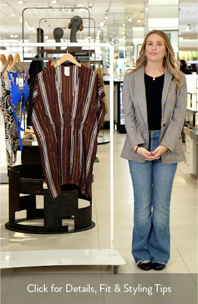 Radiance Metallic Stripe Cover-Up Tunic, sales video thumbnail