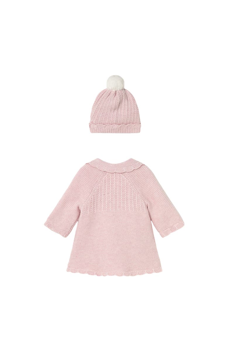 Mayoral Knit Coat with Hood, Alternate, color, Pink