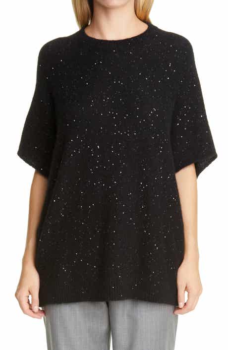 Fabiana Filippi Sequin Wool, Silk & Cashmere Blend Poncho