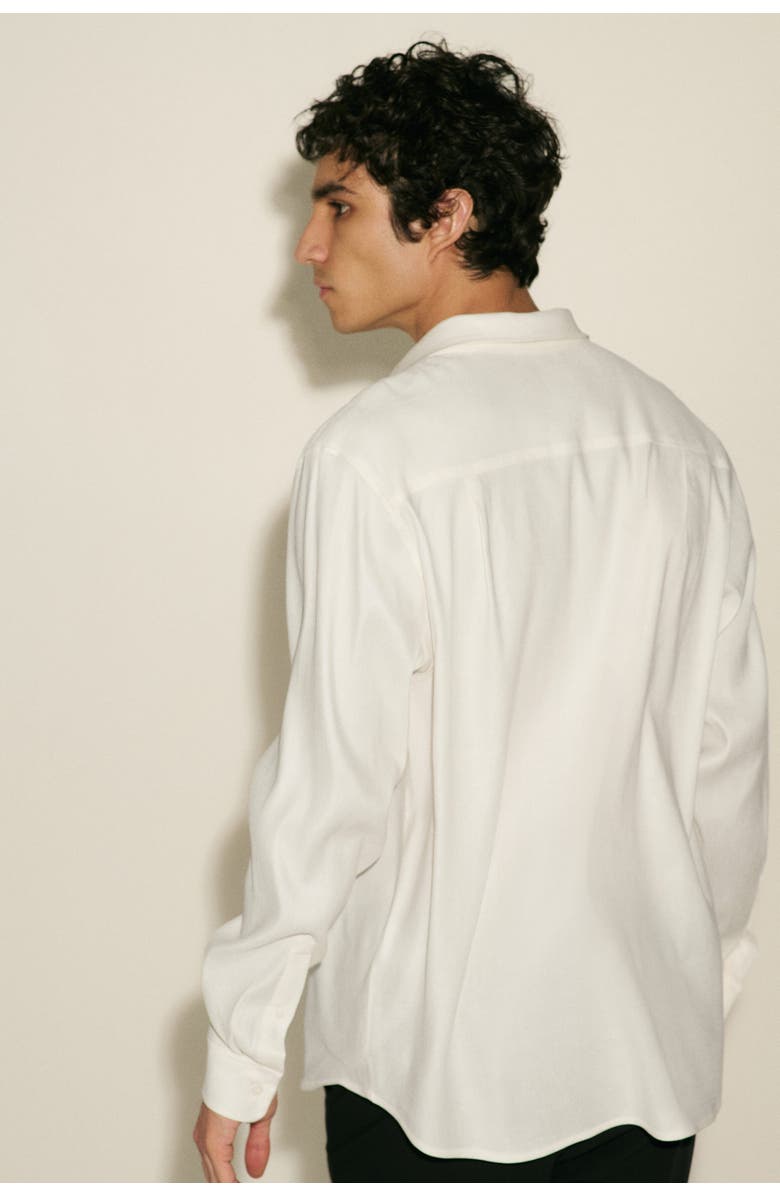 H&M Regular-fit linen-blend shirt, Alternate, color, White