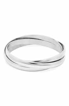 Set of 3 Stainless Steel Bangle Bracelets