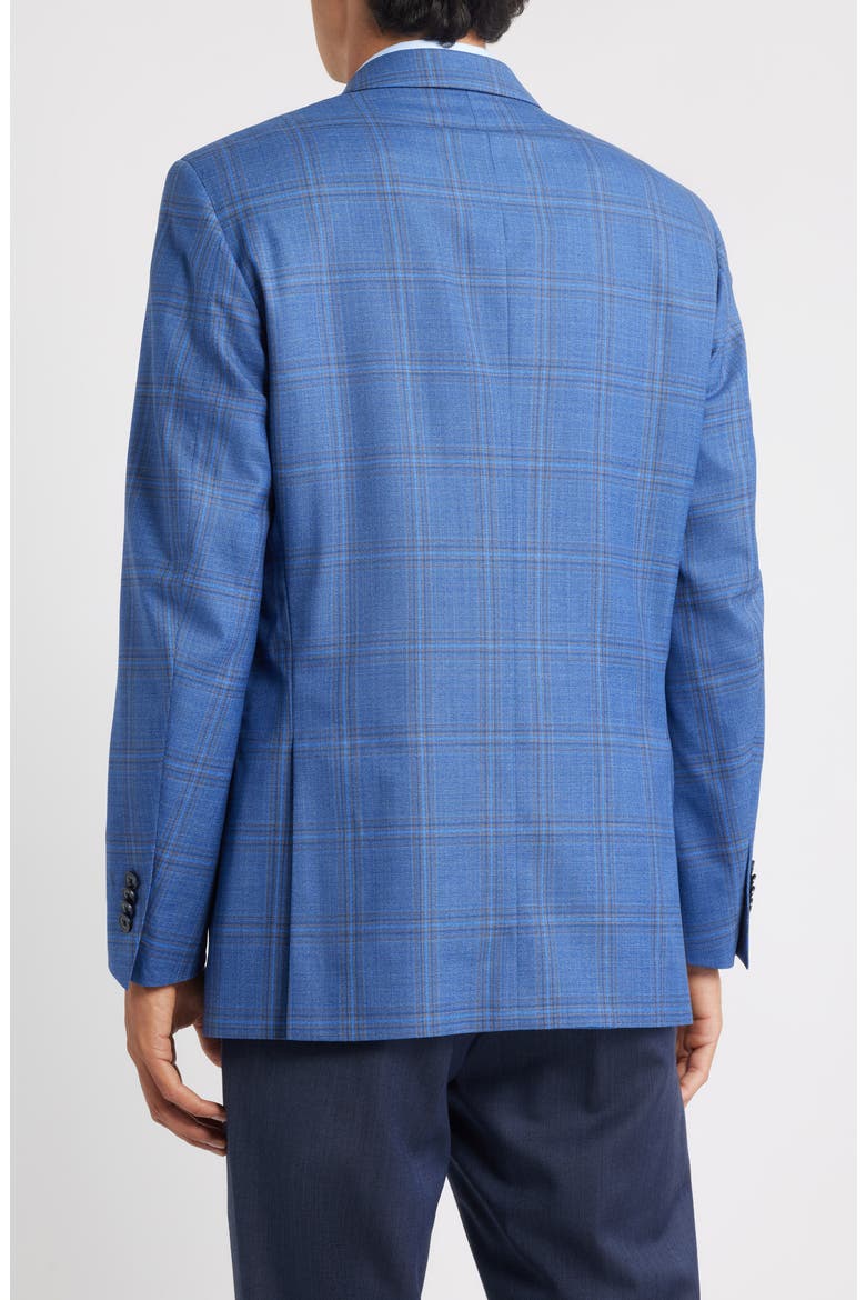 Flynn Classic Fit Blue Plaid Wool Sport Coat, Alternate, color, MEDIUM BLUE