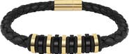 GEOFFREY BEENE Men's Ornaments Braided Leather Bracelet