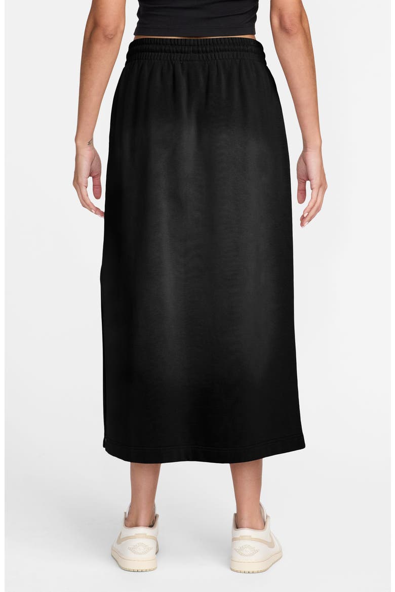 Sportswear Cotton Midi Skirt, Alternate, color, BLACK/ DARK SMOKE GREY