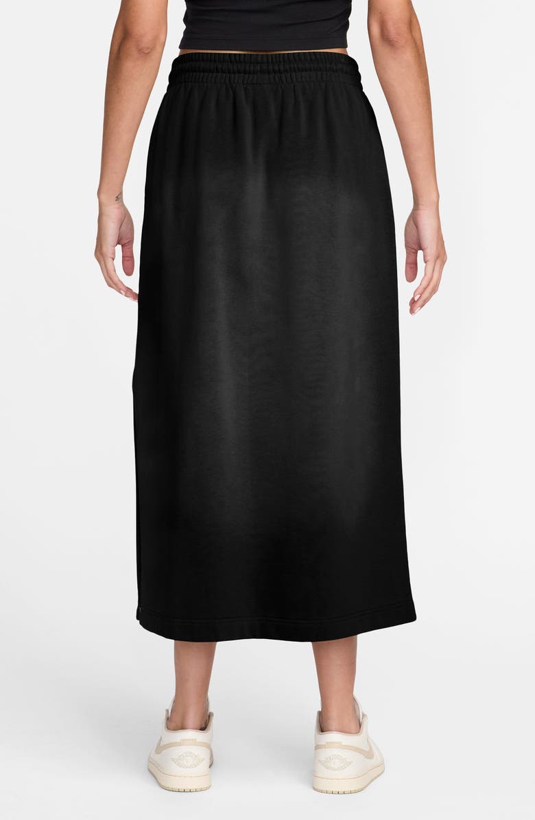 Jordan Sportswear Cotton Midi Skirt, Alternate, color, Black/ Dark Smoke Grey