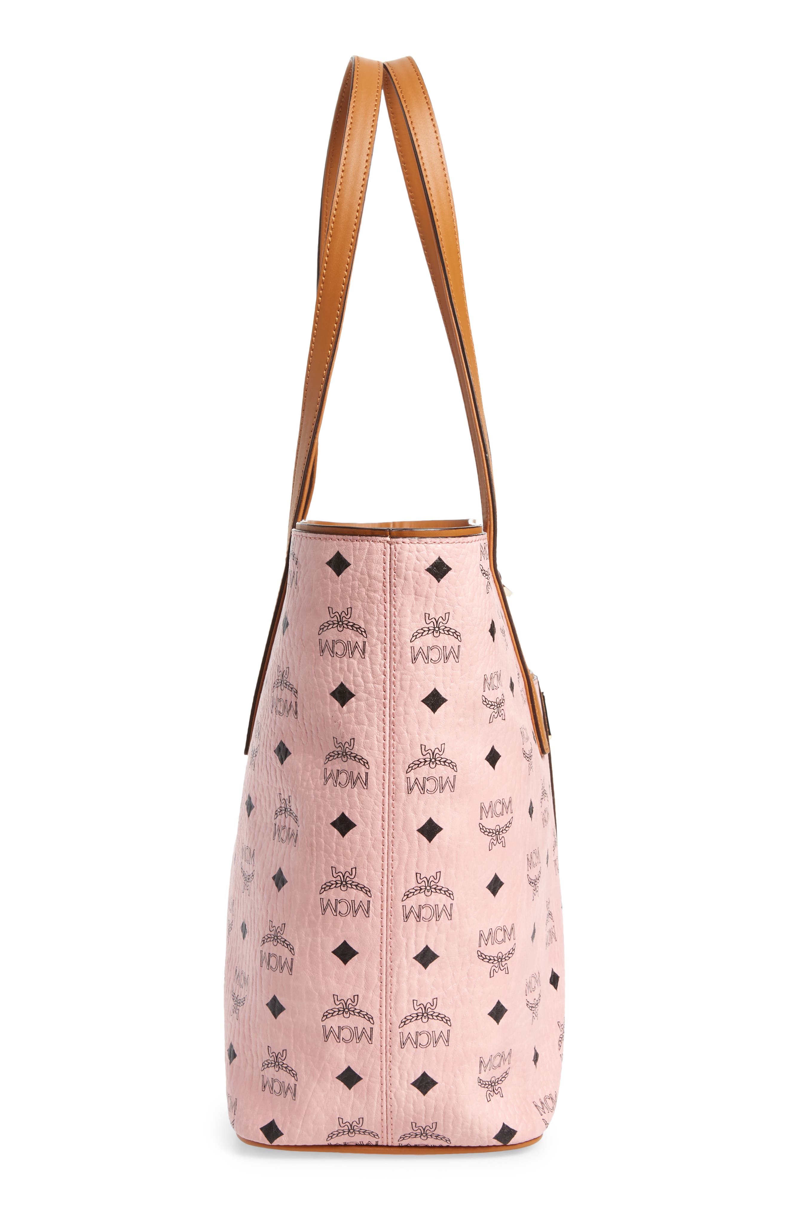 MCM Anya Medium Visetos Zip Top Shopper, Alternate, color, 