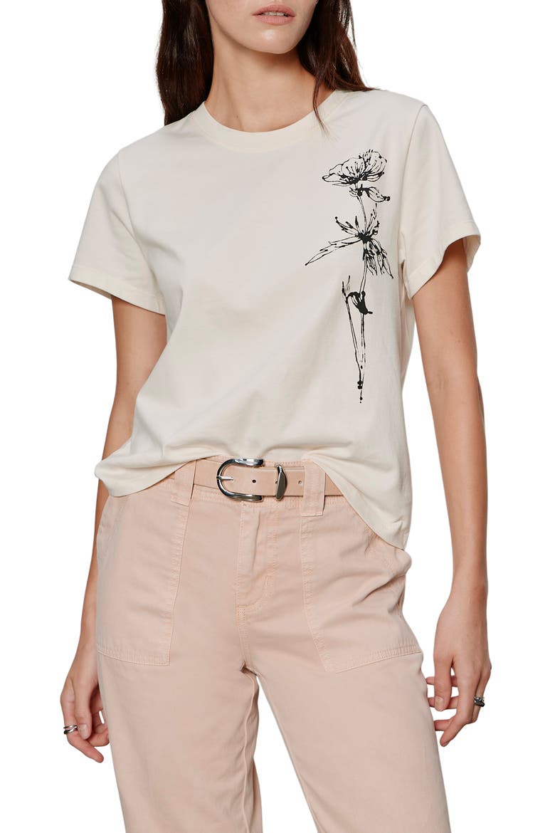 Timeless Floral Organic Cotton Graphic T-Shirt, Main, color, COLLAGEN WHITE/ DANDELION