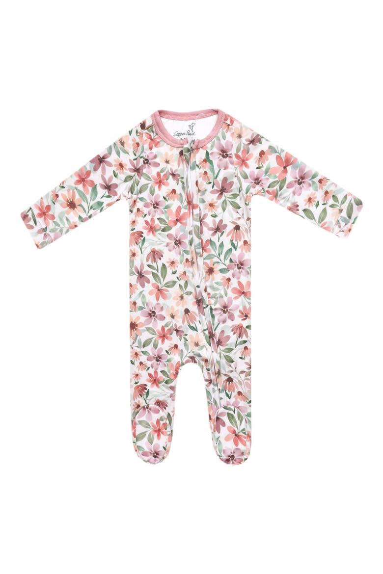 Natalie Zip-Up Footie Pajamas, Main, color, NATALIE