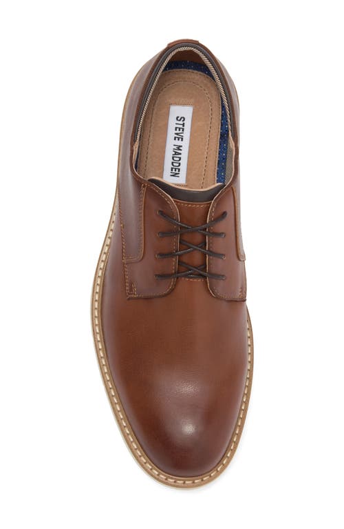 Steve Madden Mix Texture Derby In Cognac