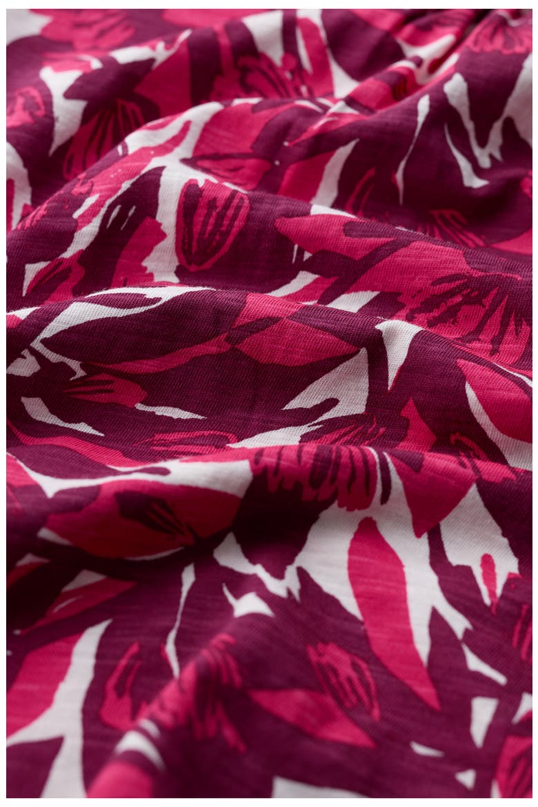 Achilla Floral Organic Cotton Top, Alternate, color, ABSTRACT PROTEA BRIGHT RADISH