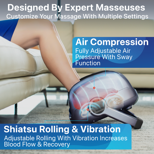 Miko Mas Ii Foot, Leg & Calf Massager With Heat In Gray