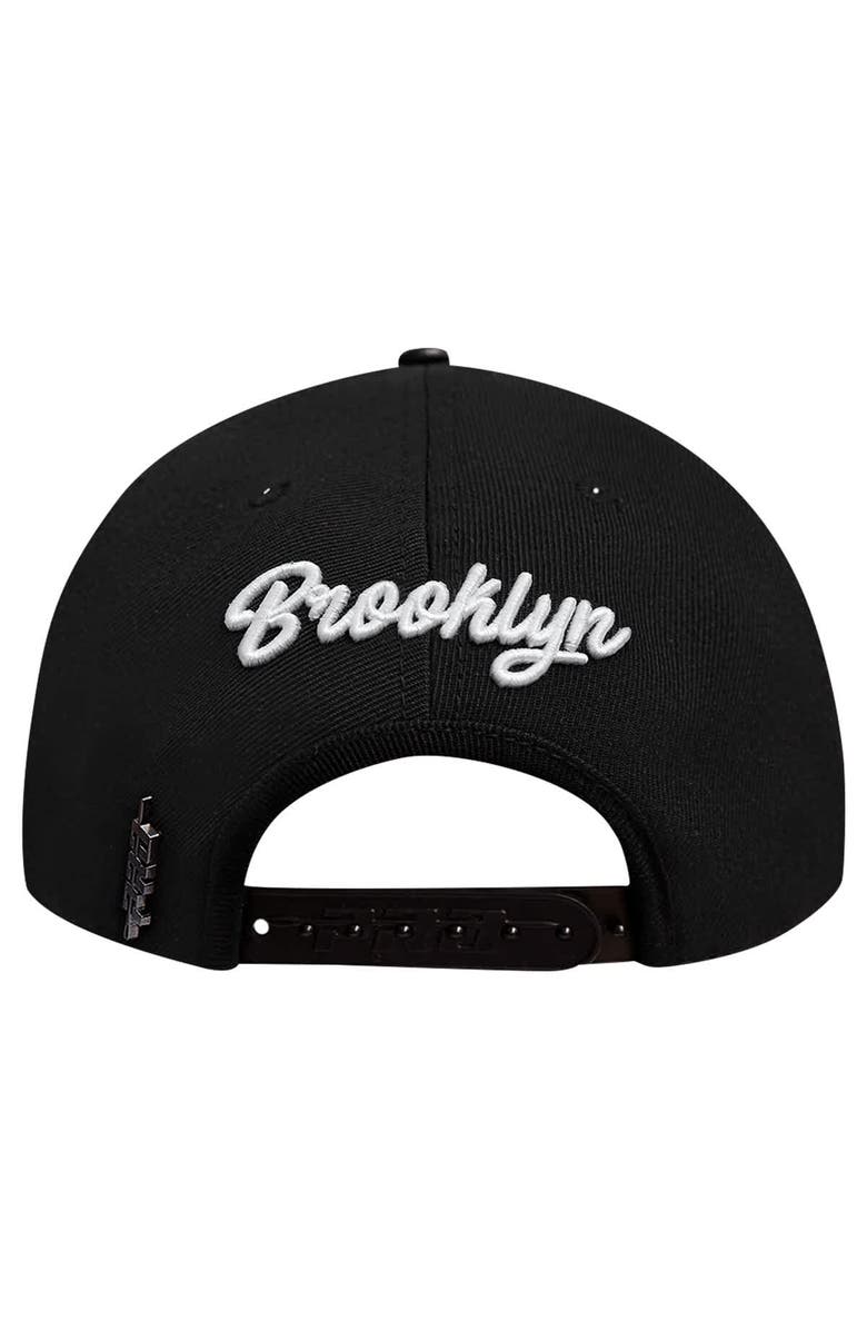PRO STANDARD Men's Pro Standard Black Brooklyn Nets Paint the City Pinch Front Snapback Hat, Alternate, color, Black