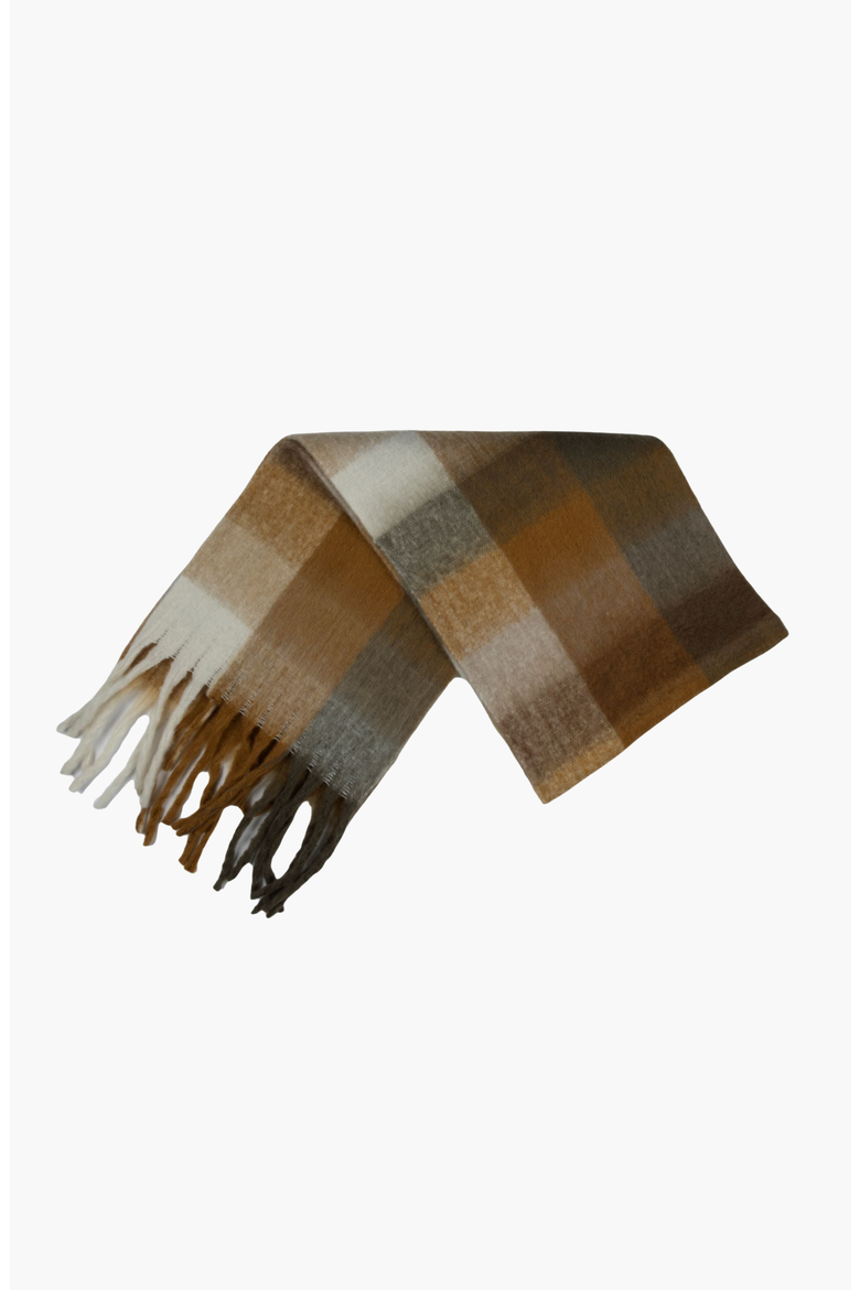 Gisela Scarf, Alternate, color, Plaid Brown / White