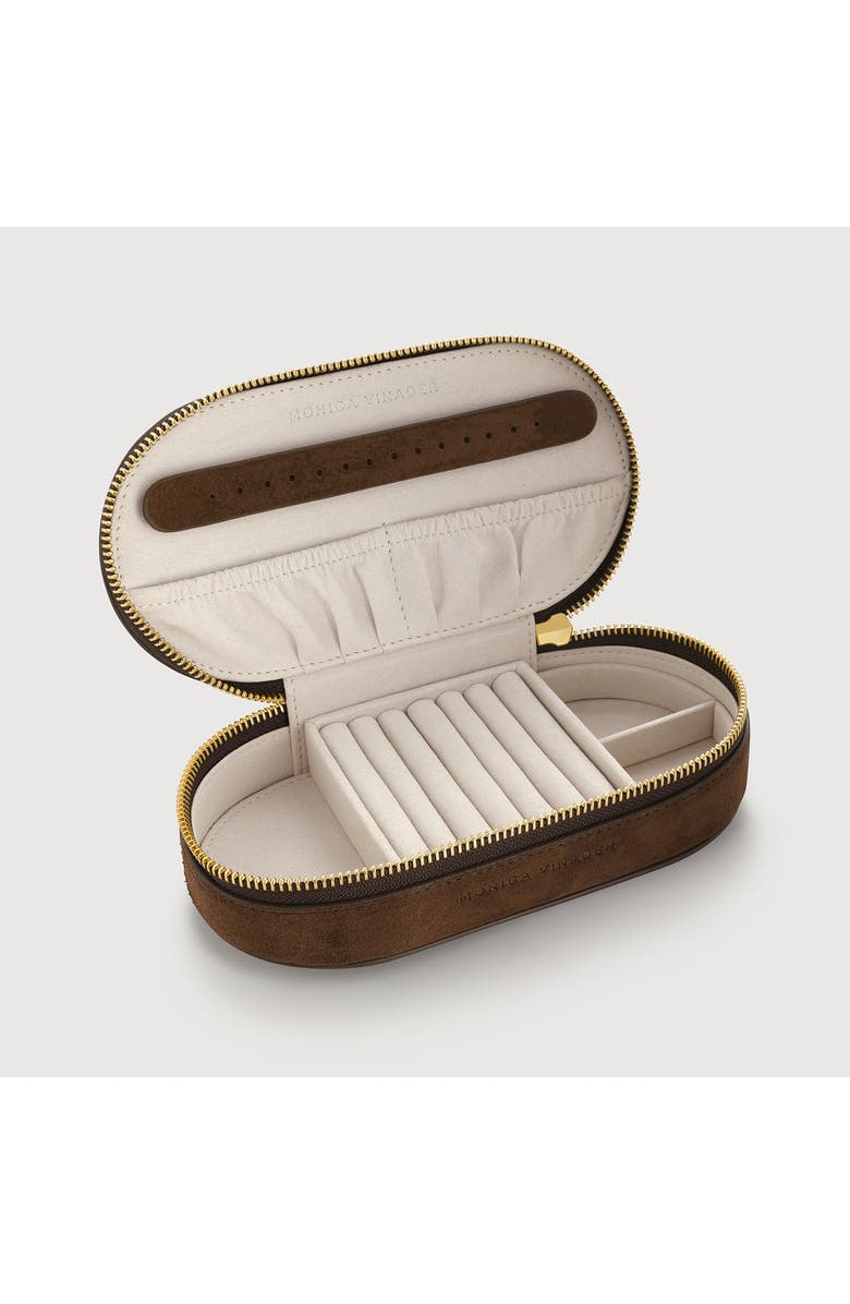 Monica Vinader Suede Jewelry Box, Alternate, color, Brown