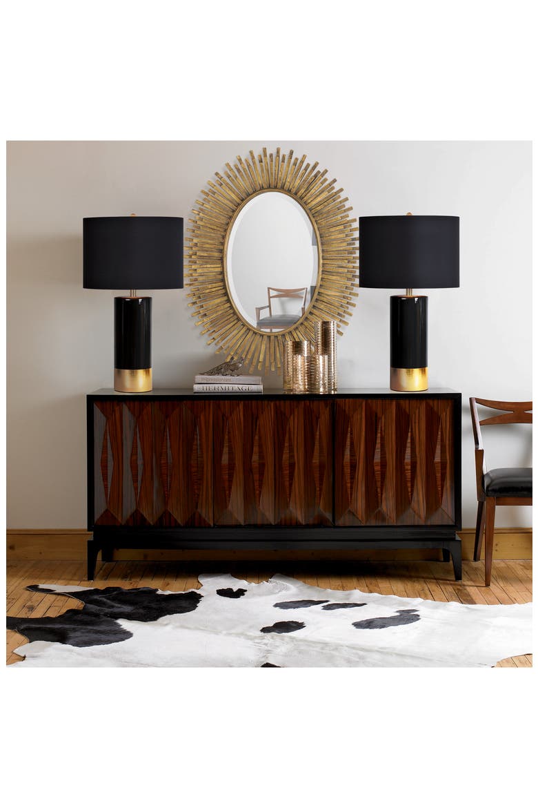The Tuxedo Table Lamp, Alternate, color, BLACK/ GOLD