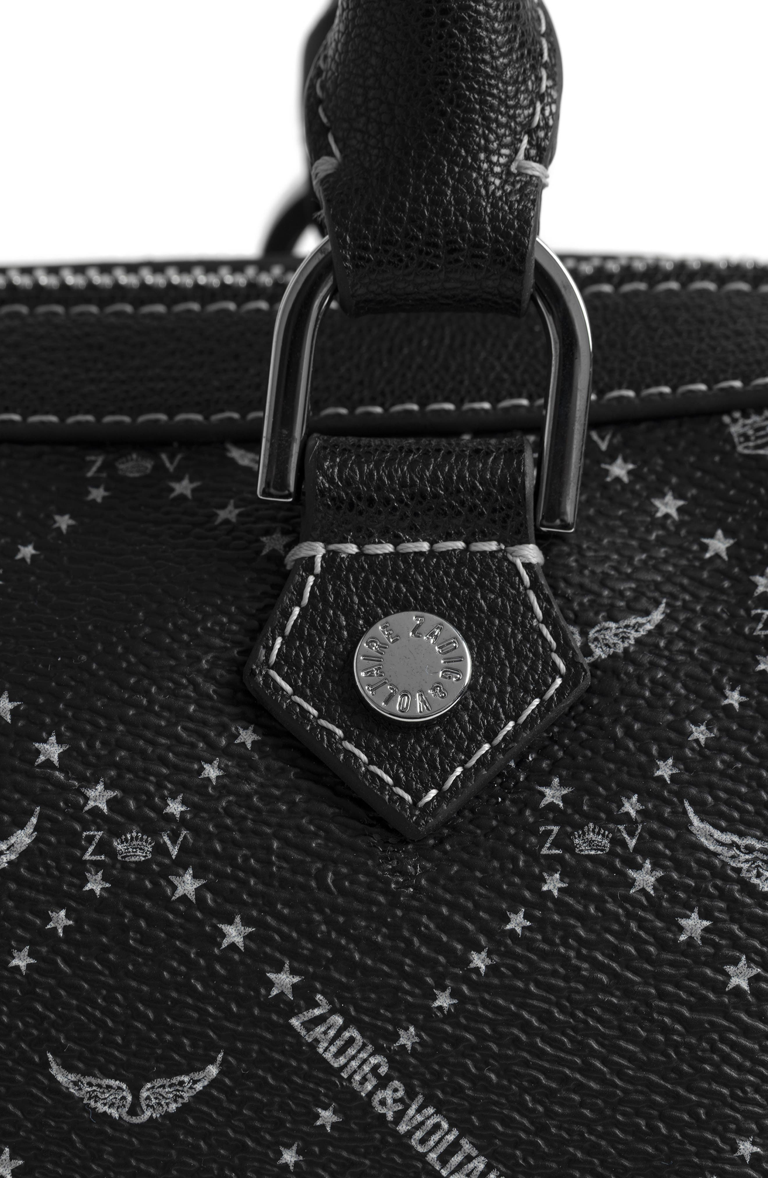 Zadig 
Voltaire Extra Small Sunny Vibe Monogram Bag, Alternate, color, Black