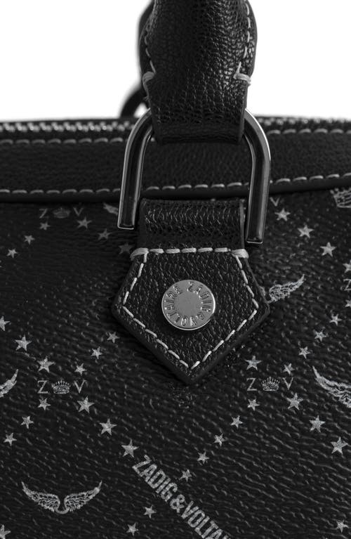 Zadig & Voltaire Monogram Xs Sunny Vibe Cross Body Bag In Black