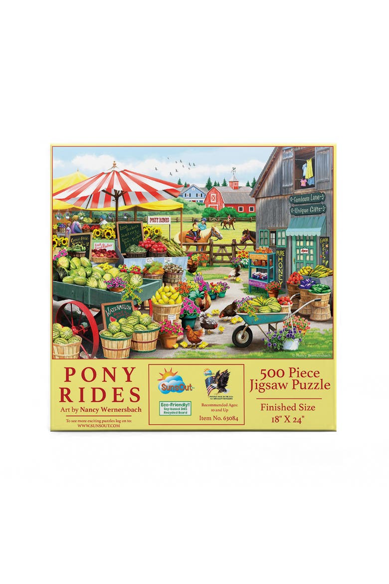 Pony Rides 500 piece Jigsaw Puzzle for Adults, Alternate, color, Multicolor