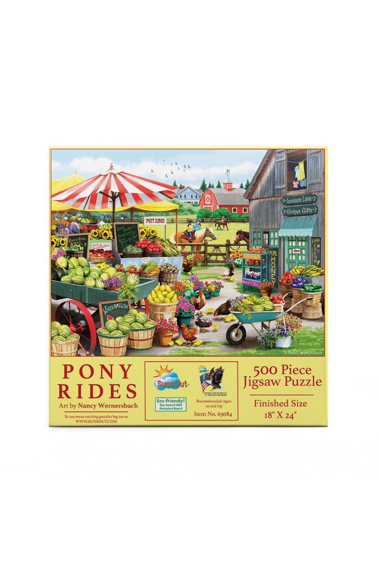 Sunsout Pony Rides 500 piece Jigsaw Puzzle for Adults, Alternate, color, Multicolor