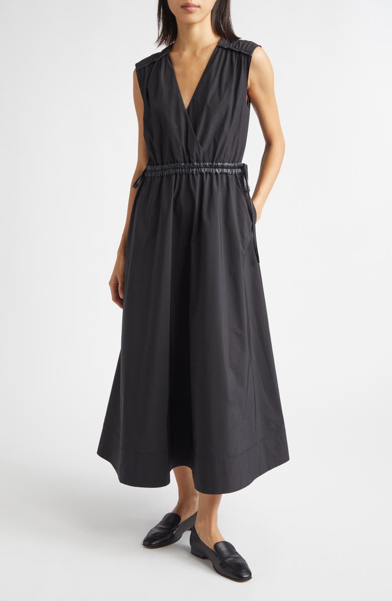 Derek Lam 10 Crosby Eros Sleeveless Midi Dress, Main, color, Black
