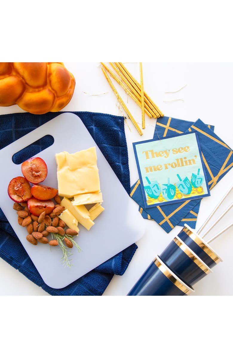 Jollity & Co. They See Me Rollin' Hanukkah Cocktail Napkins, Alternate, color, Assorted Pre-Pack