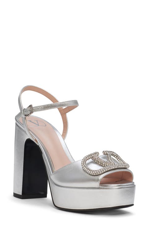 VLOGO Signature Metallic Platform Sandal (Women)