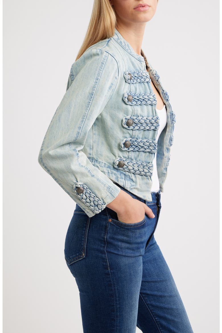 Nadja Denim Military Jacket, Alternate, color, BLUE