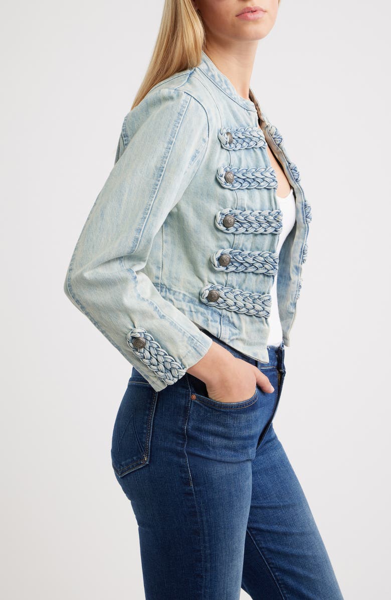 NIKKI LUND Nadja Denim Military Jacket, Alternate, color, Blue