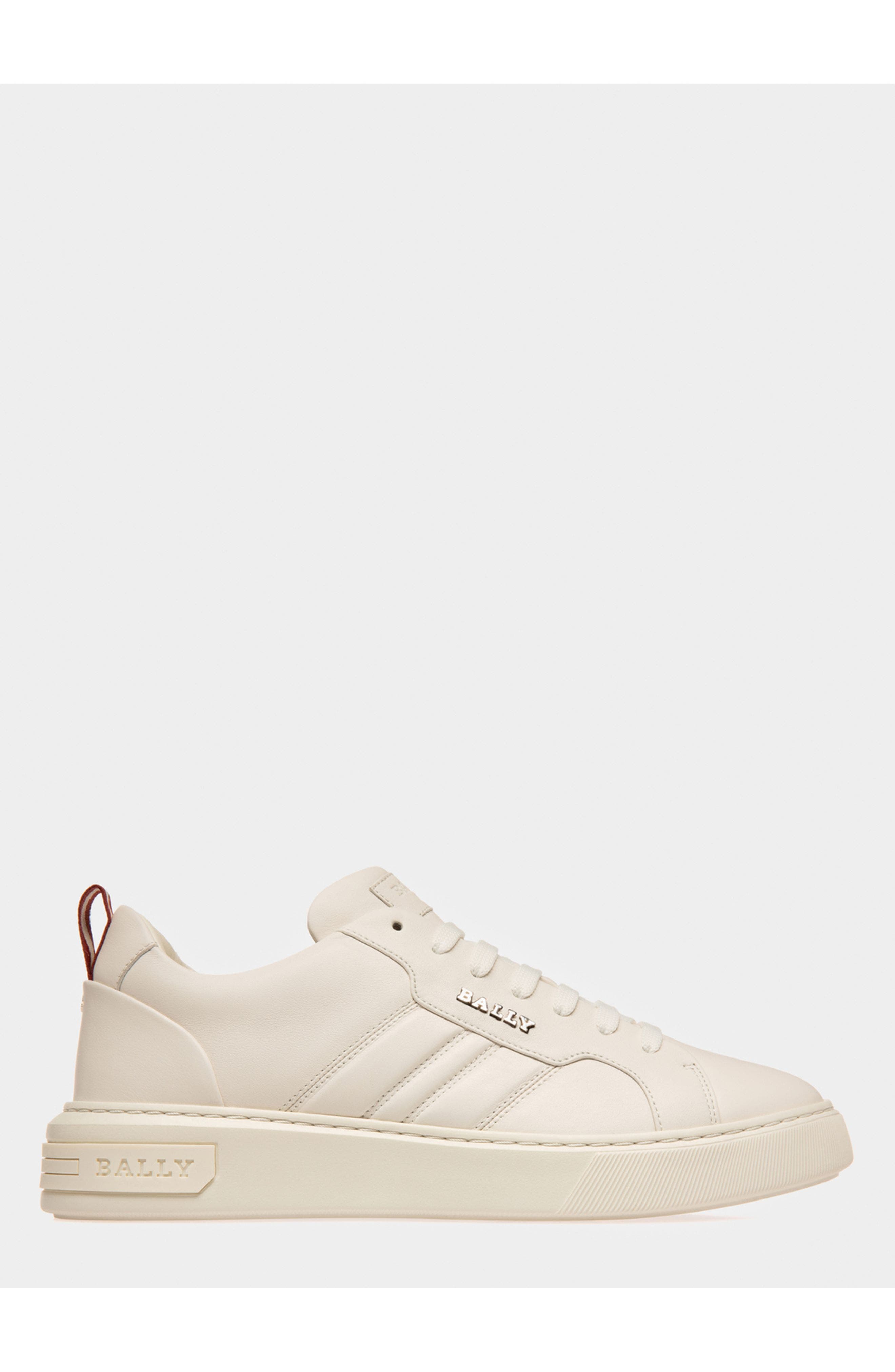 Bally Maxim Leather Sneakers, Main, color, White