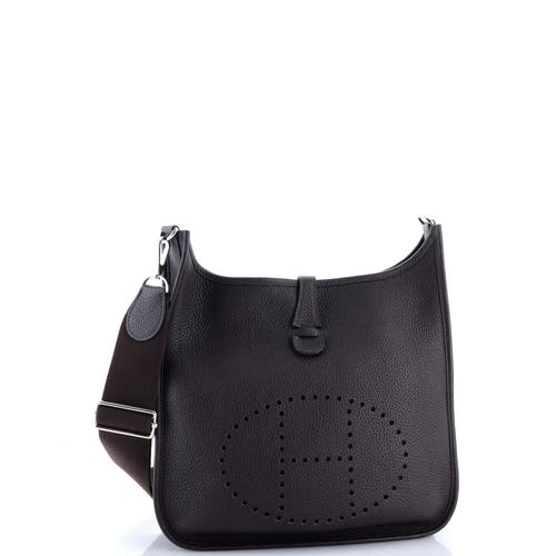 Pre-owned Hermes Hermes Evelyne Bag Gen Iii Clemence Pm In Brown