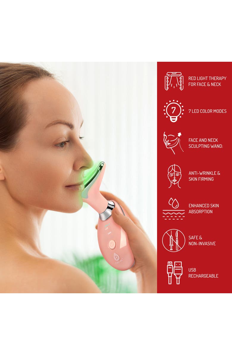 PURSONIC Ultimate 3-in-1 LED Light Therapy & Facial Spa Bundle, Alternate, color, White