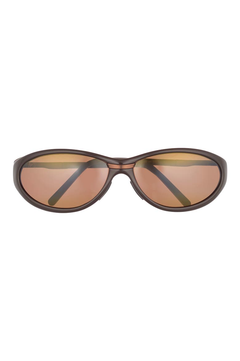 65mm Oval Sunglasses, Main, color, BROWN BROWN BRONZE