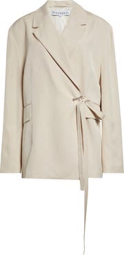 【送料&関税込】J.W. Anderson Blazer In Beige Viscose JW Anderson Tailored Wrap Blazer | Nordstrom
