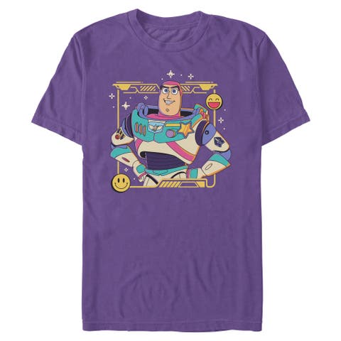 Men's Toy Story 5 Buzz Smile Emoticon  Graphic T-Shirt