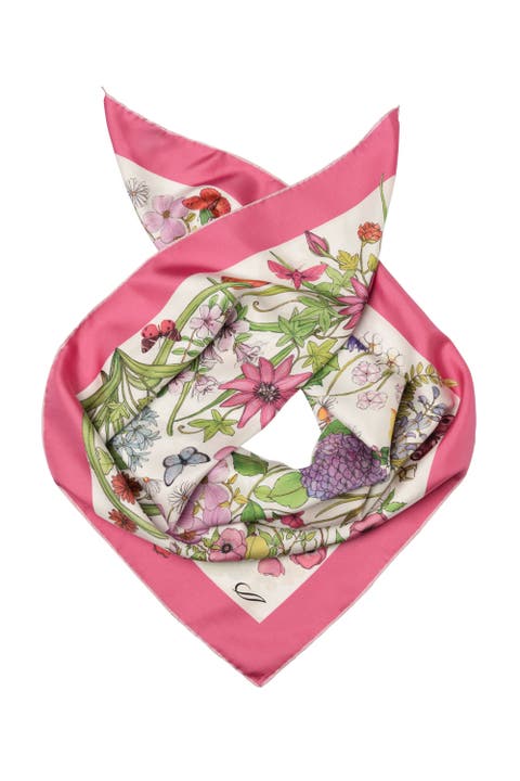 Flora - Hand Rolled Silk Foulard for Women