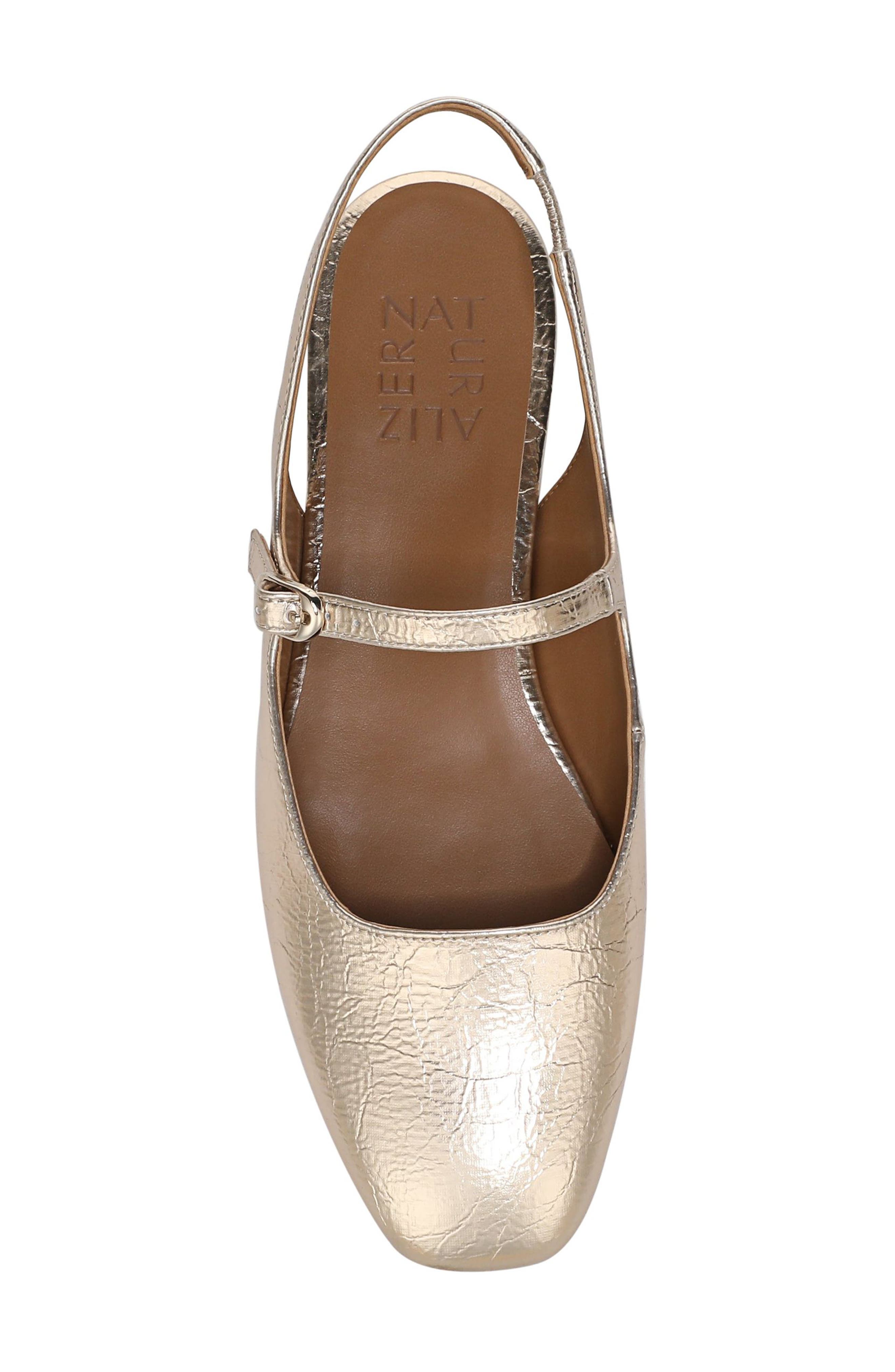 Anikka Flat, Alternate, color, CHAMPAGNE FAUX LEATHER