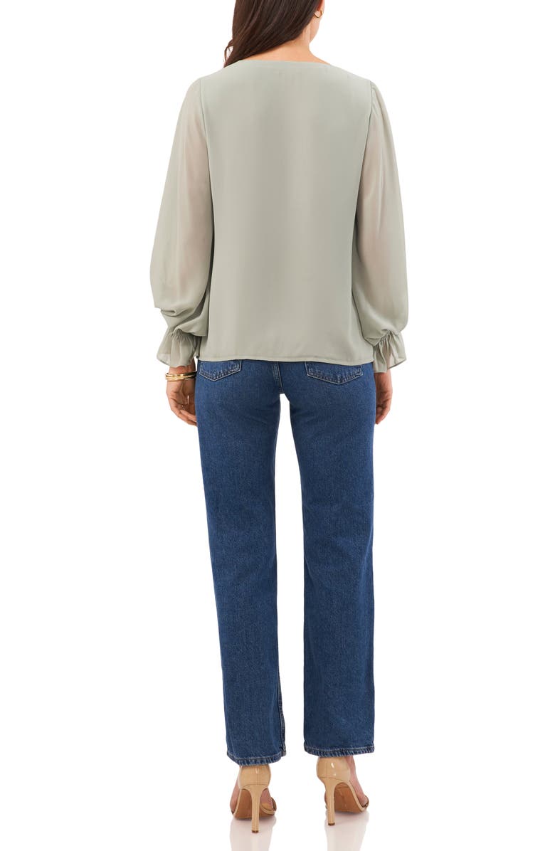 Vince Camuto Blouson Sleeve Top, Alternate, color, Libery Green