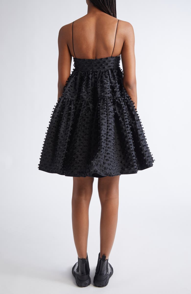 Cecilie Bahnsen Oberra Fiamma Fil Coup Dress, Alternate, color, Black