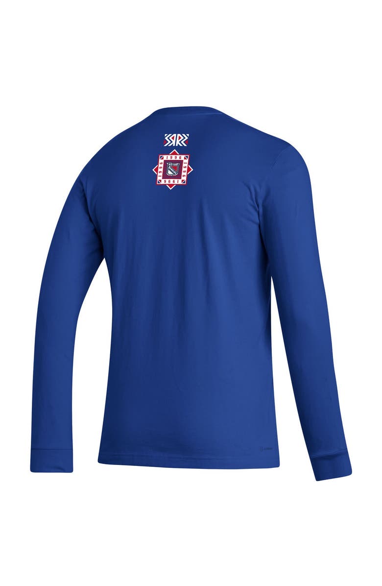 adidas Men's adidas Royal New York Rangers Reverse Retro 2.0 Fresh Playmaker Long Sleeve T-Shirt, Alternate, color, 