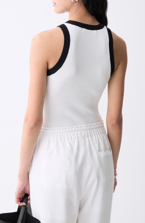 DELUC DELUC LISBOA CONTRAST TRIM RIB SWEATER TANK
