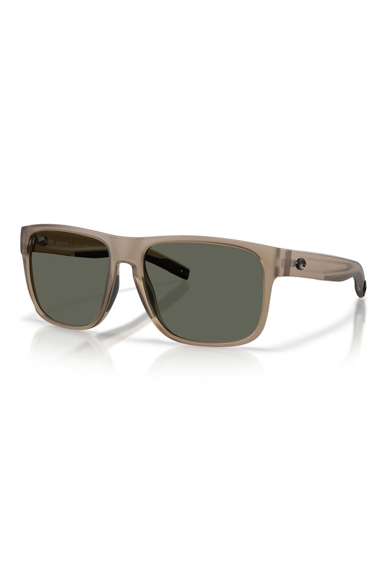 Spearo XL 59mm Polarized Square Sunglasses, Alternate, color, MATTE BROWN SMOKE / GRAY 580G